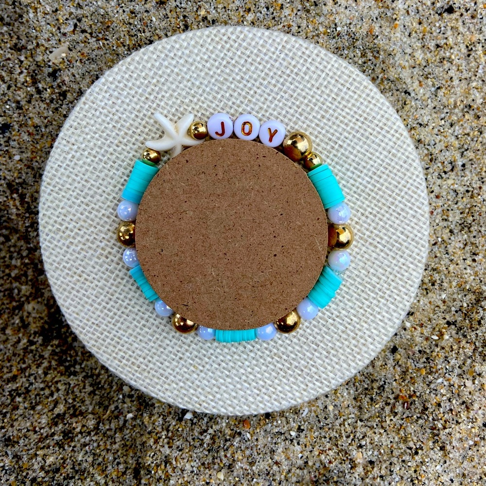 Handmade ocean joy clay bead bracelet